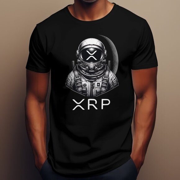 XRP Crypto Currency T-shirt Mens Multiple Sizes Black Cotton - Picture 3 of 4
